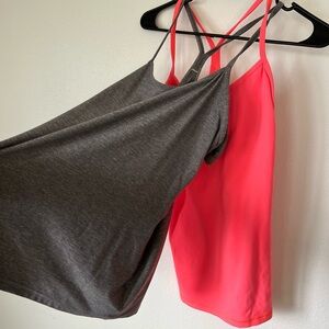 lululemon athletica Gray and Pink Tank Tops